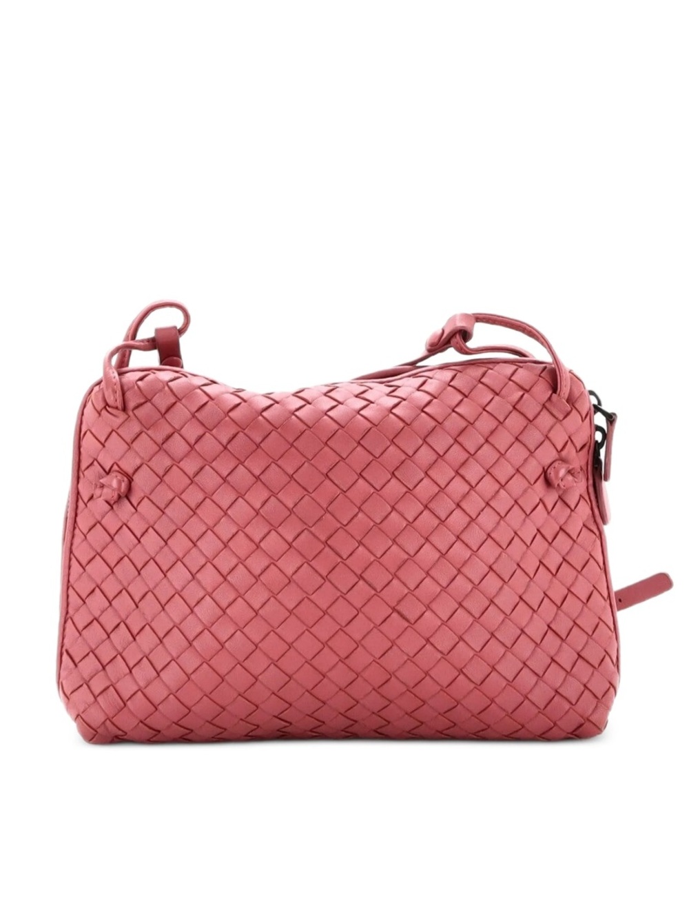Bottega Veneta Pink Intrecciato Nodini Crossbody Bag